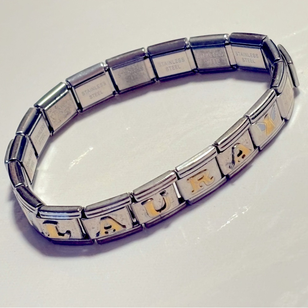 Charm Stretch Sections Bracelet Stainless Steel